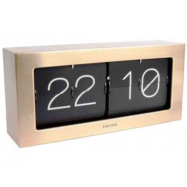 Designové nástěnné/stolní překlápěcí hodiny 5642GD Karlsson 37cm