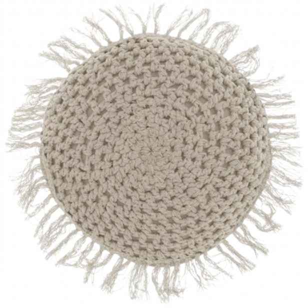 Kulatý dekorační polštářek TUFO 45 cm, šedý