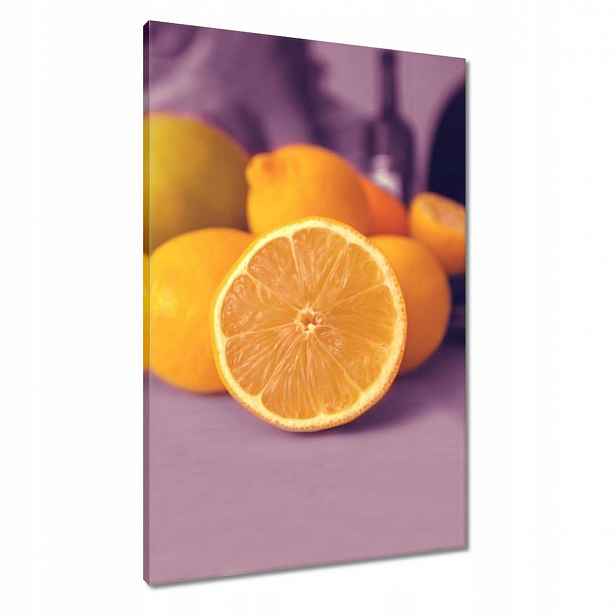 Obrazy 60x90 Citronky ve fialové barvě