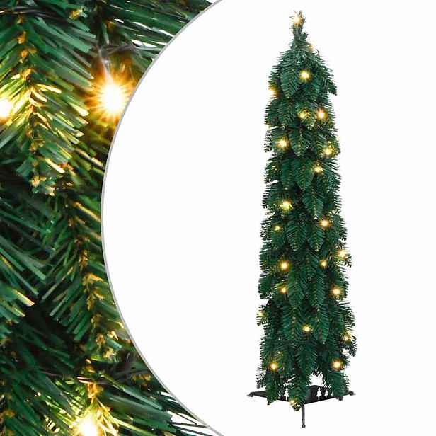 vidaXL Umělý vánoční stromek s LED osvětlením 45 LED 90 cm