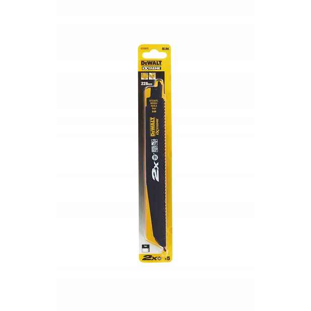 5 ks bajonetových pilových listů na řezání dřeva, 228 mm DeWALT [DT2307L-QZ]