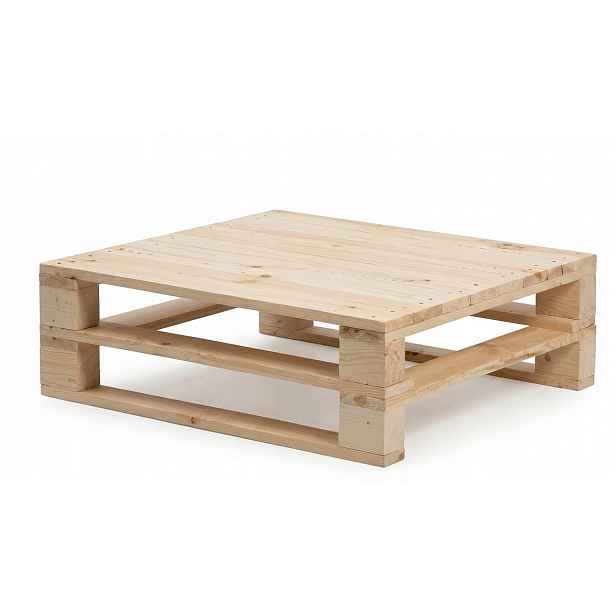 Dřevěný stolek 60 x 60 cm Zahradní nábytek Terasa Balkon Paletový stolek