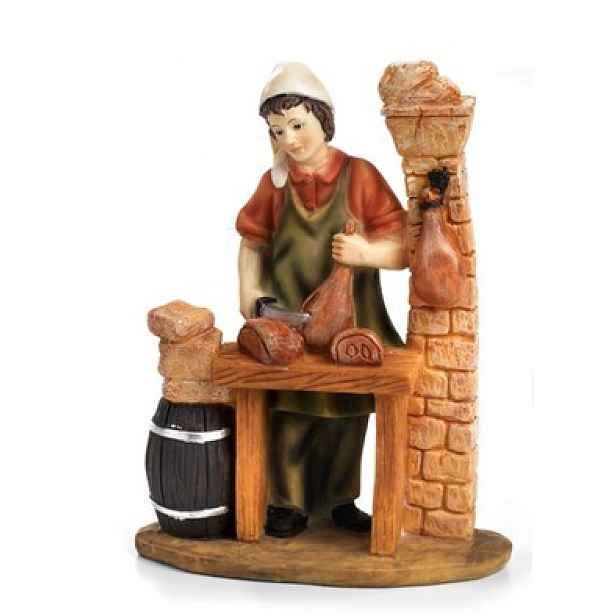 Figurka do Betléma "Řezník krájící maso" pro figurky o výšce 15 cm