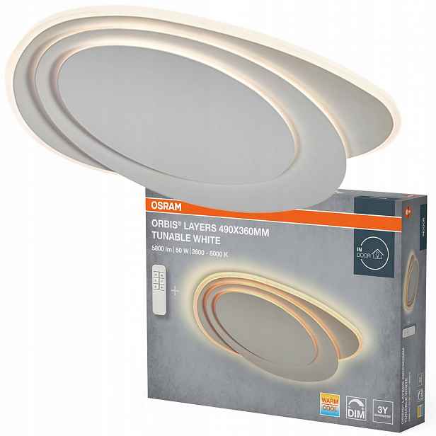 Stropní Svítidlo Led nástěnné svítidlo 50W 2700lm 2600-6000K Cct Bílý Orbis Osram