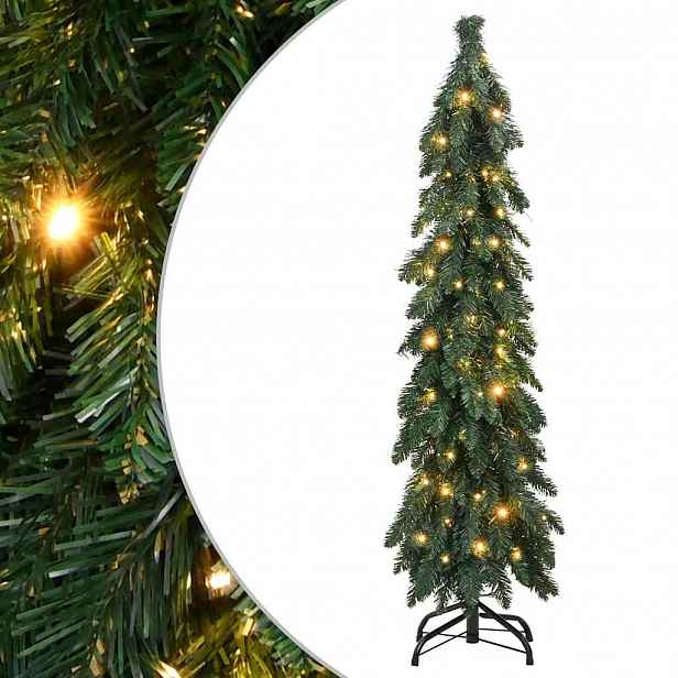 vidaXL Umělý vánoční stromek s LED osvětlením 60 LED 120 cm