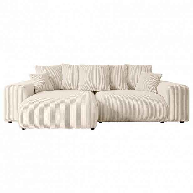 ALTDECOR ROHOVÁ SEDACÍ SOUPRAVA s otomanem vlevo ESKAR-L 266x176x72 šedohnědá, manšestr