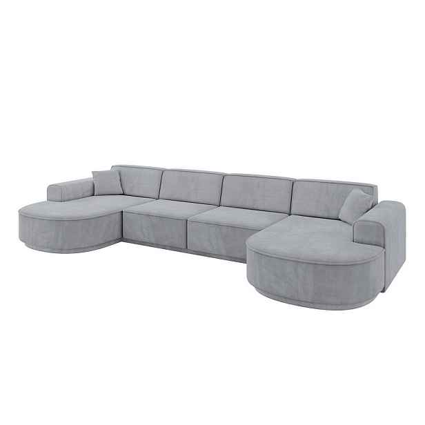 ALTDECOR SEDACÍ SOUPRAVA ve tvaru U MARI-U2-v3 388x171x83 Šedá Velur