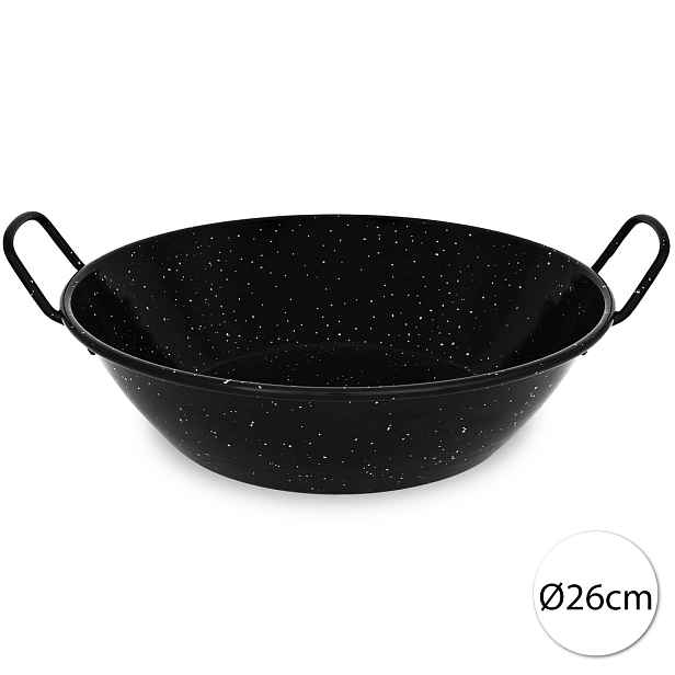 Garcima 13369 Smaltovaná WOK paella pánev, 26cm