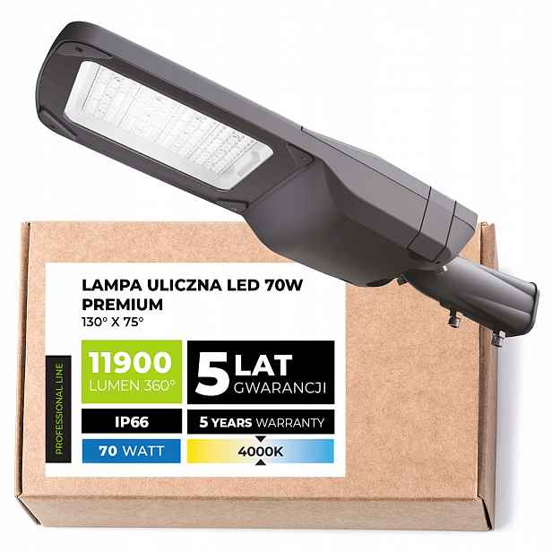Led pouliční lampa 70W Průmyslová silniční lampa Parkovací lampa 4000K