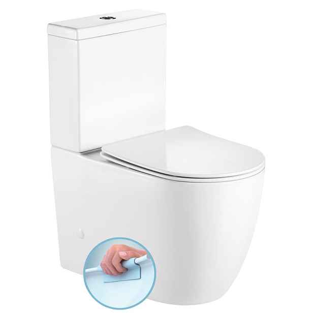 Sapho INFINITY WC kombi, Rimless, spodní/zadní odpad, bílá