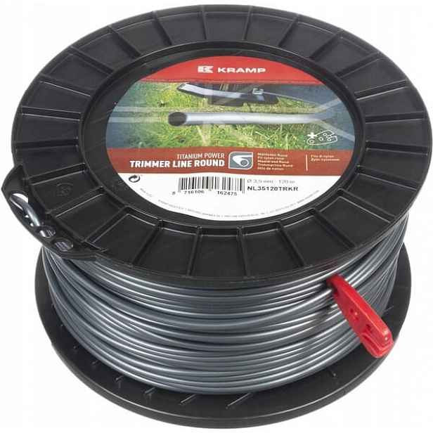 Žací struna Ø 3.5 mm 120 m kulatá Titanium Power šedá Kramp NL35120TRKR