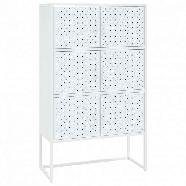 vidaXL Komoda bílá 80 x 35 x 135 cm ocel