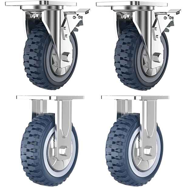 4x Otočné Kolečko Typ Terénní Pro Přepravu S Brzdou 24 cm