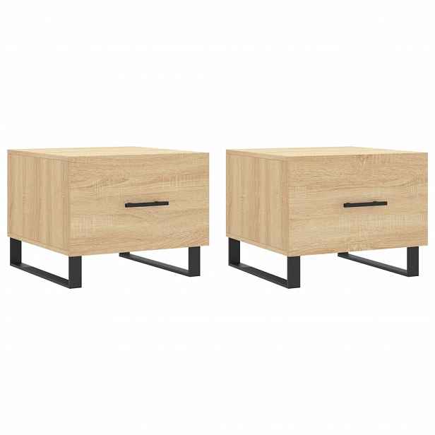 vidaXL Konferenční stolky 2 ks dub sonoma 50x50x40 cm kompozitní dřevo