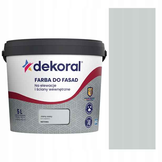 Dekoral Polinit Barva Barva 5L Světle Šedá