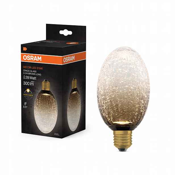 Led žárovka E27 Oválná Mrazivá 3.5W 300lm 2700K Dekorativní Hnědá Osram