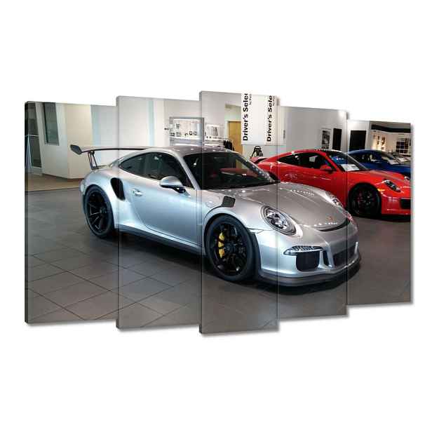 Obrazy 100x60 Stříbrné Porsche Auto
