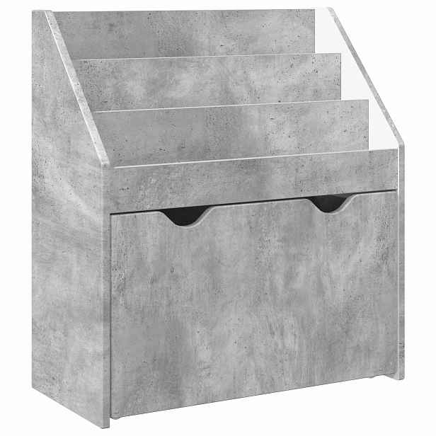 vidaXL Dětský regál Betonově šedá 60 x 29,5 x 69 cm Kompozitní dřevo