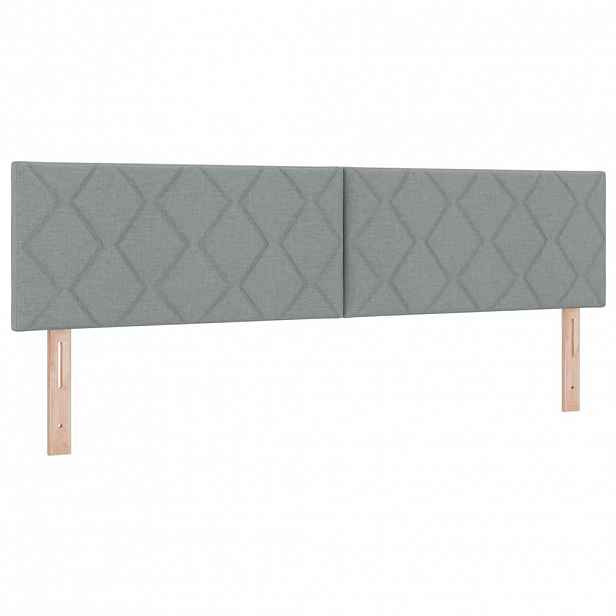 vidaXL Čelo postele Světle šedá 180 cm textil