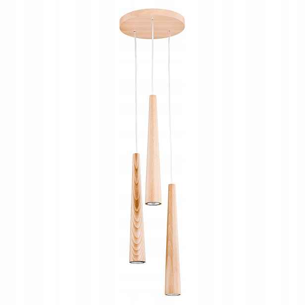 Alfa Seal závěsná lampa dřevěná tuba 3xGU10 max 10W IP20