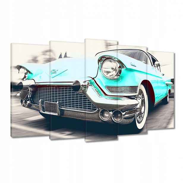 Obrazy 100x60 Tyrkysový Cadillac