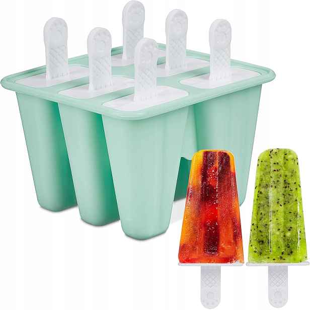 Silikonové formičky na led, 6 formiček na nanuky, každá o objemu 80 ml