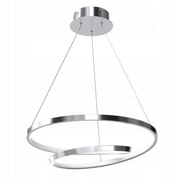 Závěsná lampa Lucer Stříbrná 48W Led 50x100 cm Stropní Svítidlo do obývacího pokoje Dům