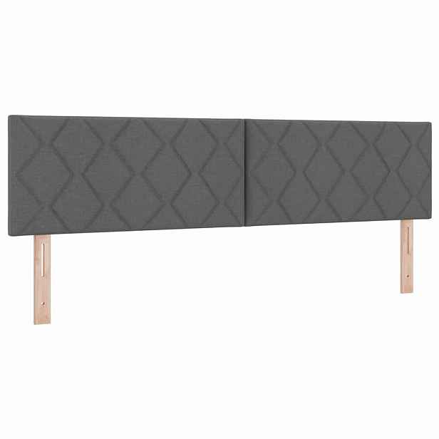 vidaXL Čelo postele Tmavě šedá 180 cm textil