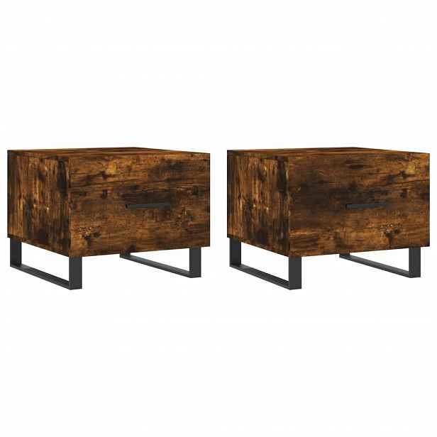 vidaXL Konferenční stolky 2 ks kouřový dub 50x50x40cm kompozitní dřevo