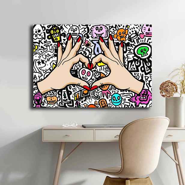 Dekorativní obraz na plátně ruce, 70 x 100 cm