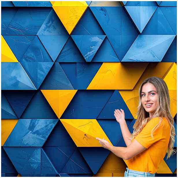 Fototapeta 3D Geometrické Pozadí Kamienn Barevné Romby 392x260 GTA15W