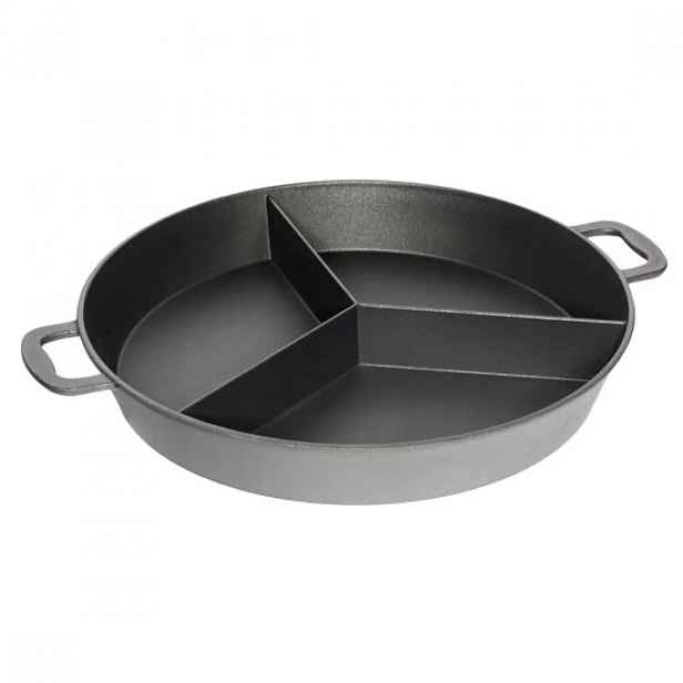 Hluboká pánev, hliník, 3 přihrádky, 32 cm – AMT Gastroguss