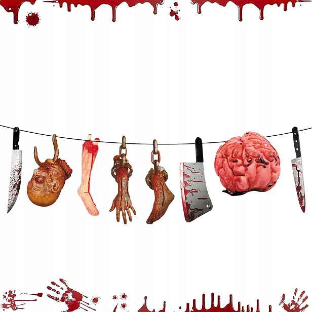 Krvavé Nože Na Ruce A Nohy Dekorace Halloween Horor