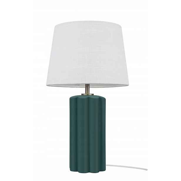 Stolní lampa s efektem starožitné mosazi, moderní zelená