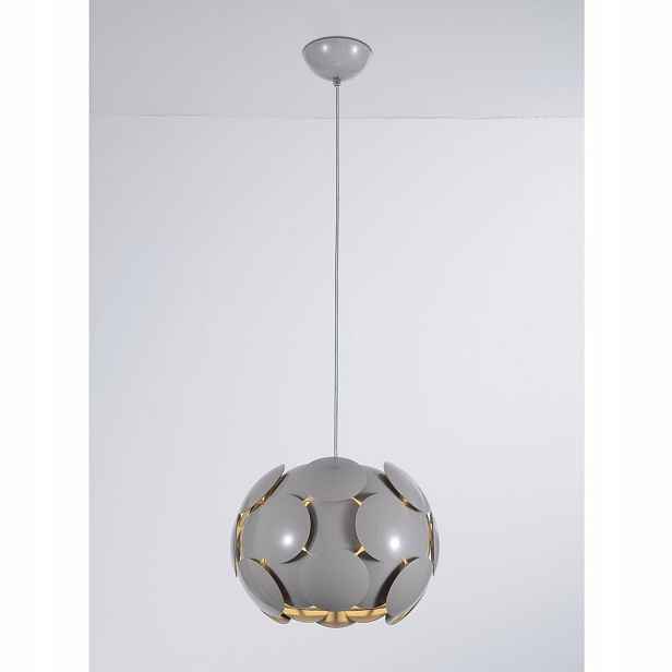Závěsná lampa Santina Šedý lustr E27 60W Moderní Italux
