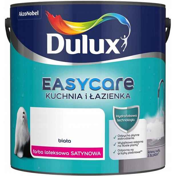 Dulux Barva Easycare Kuchyně A Koupelna 2,5L Bílá Saténová
