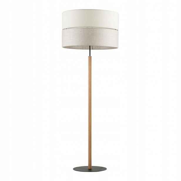 Stojací lampa Podlahová Hnědá Kov Látka Eco 139 Cm Salon Tk Lighting