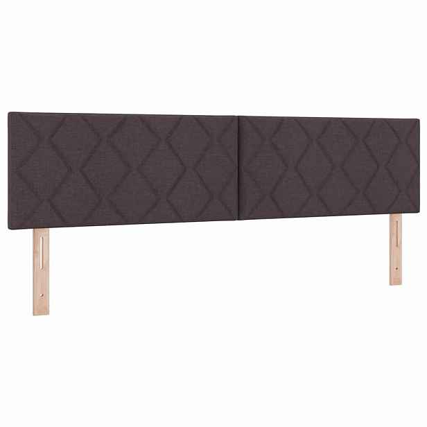 vidaXL Čelo postele Tmavě hnědá 180 cm textil
