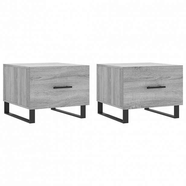 vidaXL Konferenční stolky 2 ks šedé sonoma 50x50x40cm kompozitní dřevo