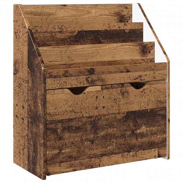 vidaXL Dětský regál Staré dřevo 60 x 29,5 x 69 cm Kompozitní dřevo