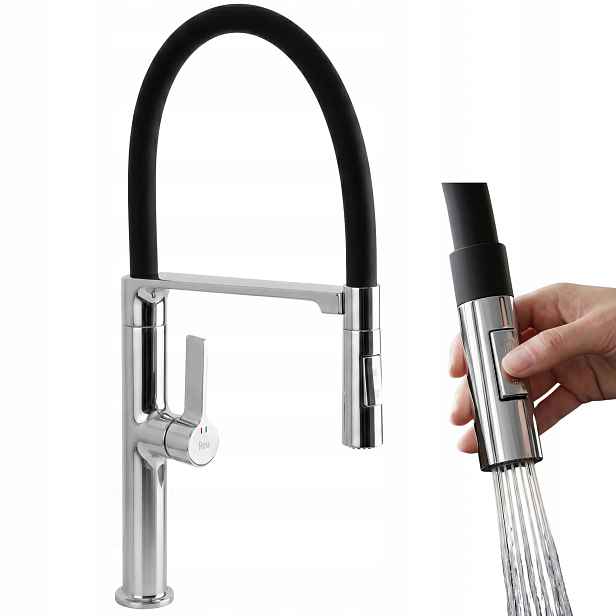 Kuchyňská baterie Chrom Rea Lago Flexibilní Ramínko Stojící Jednopáková