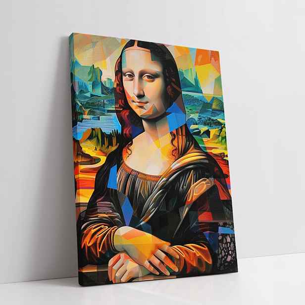 Obraz na plátně Mona Lisa ve stylu Picassa do bytu, pokoje, obýváku 60x80