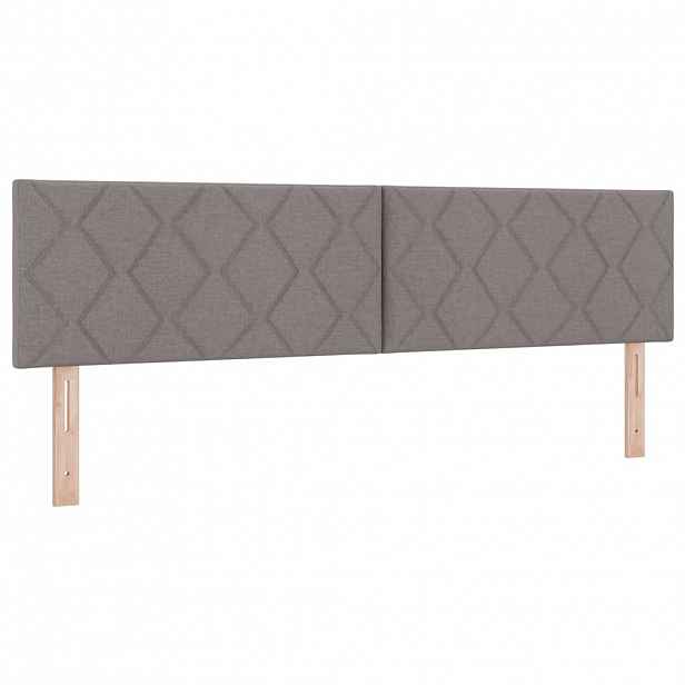 vidaXL Čelo postele Taupe textil