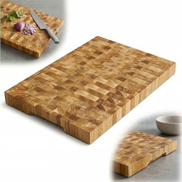 Štorcová dubová deska 50x35x4 Masivní End Grain Blok Premium na krájení