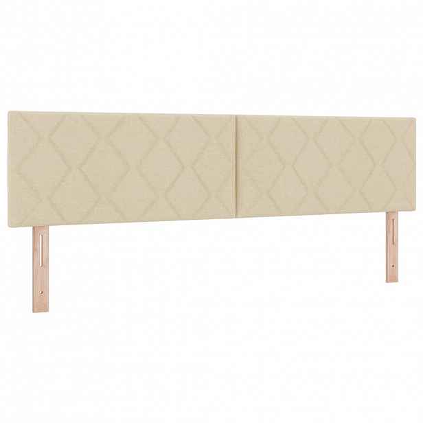 vidaXL Čelo postele Krémová 180 cm textil