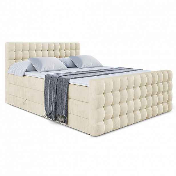 ALTDECOR POSTEL boxspring VIONE-Z KING – 160 x 200 – H3/H4 – béžová