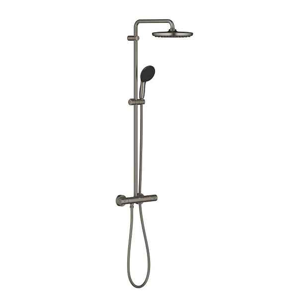 Grohe Vitalio Start - Sprchový set s termostatem, průměr 25 cm, 2 proudy, kartáčovaný Hard Graphite 26677AL1