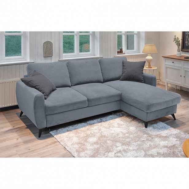 Livetastic ROHOVÁ ROZKLÁDACÍ POHOVKA, kov, textil, kompozitní dřevo, šedá
