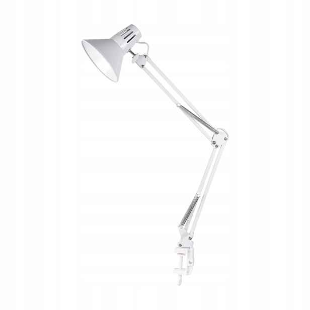 Stolní lampa kreslicí, šroubovací, bílá, nastavitelná, 70 cm Polux