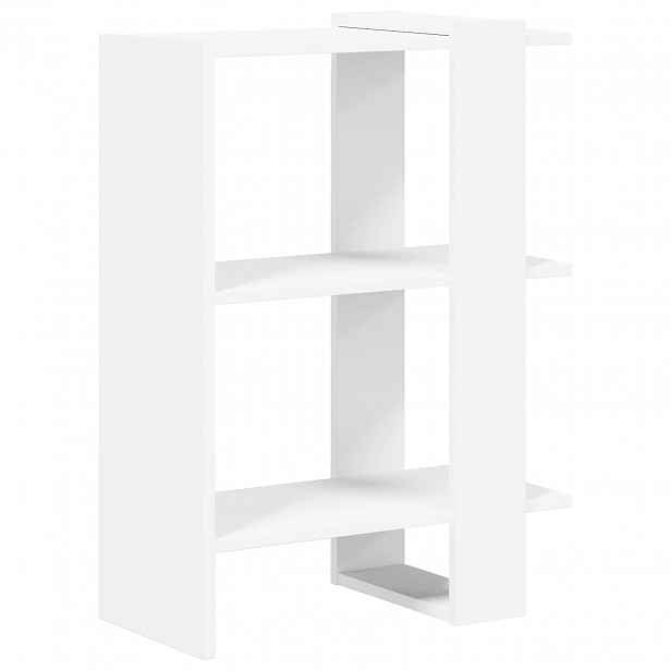 vidaXL Knihovna 2 úrovní 52 x 25 x 71,5 cm Kompozitní dřevo Bílá